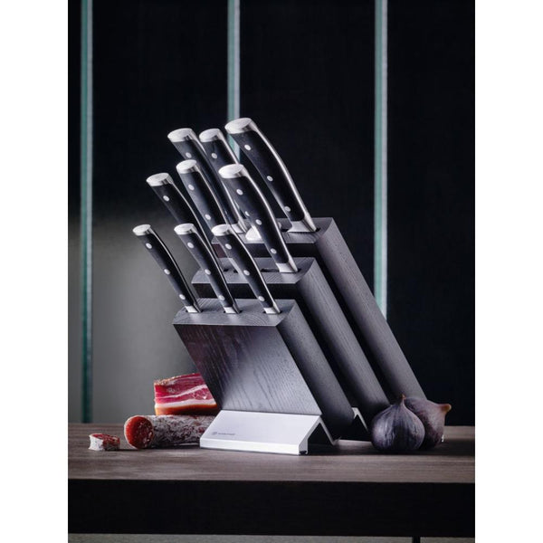 WÜSTHOF Classic Ikon 9 Piece Knife Block - Black